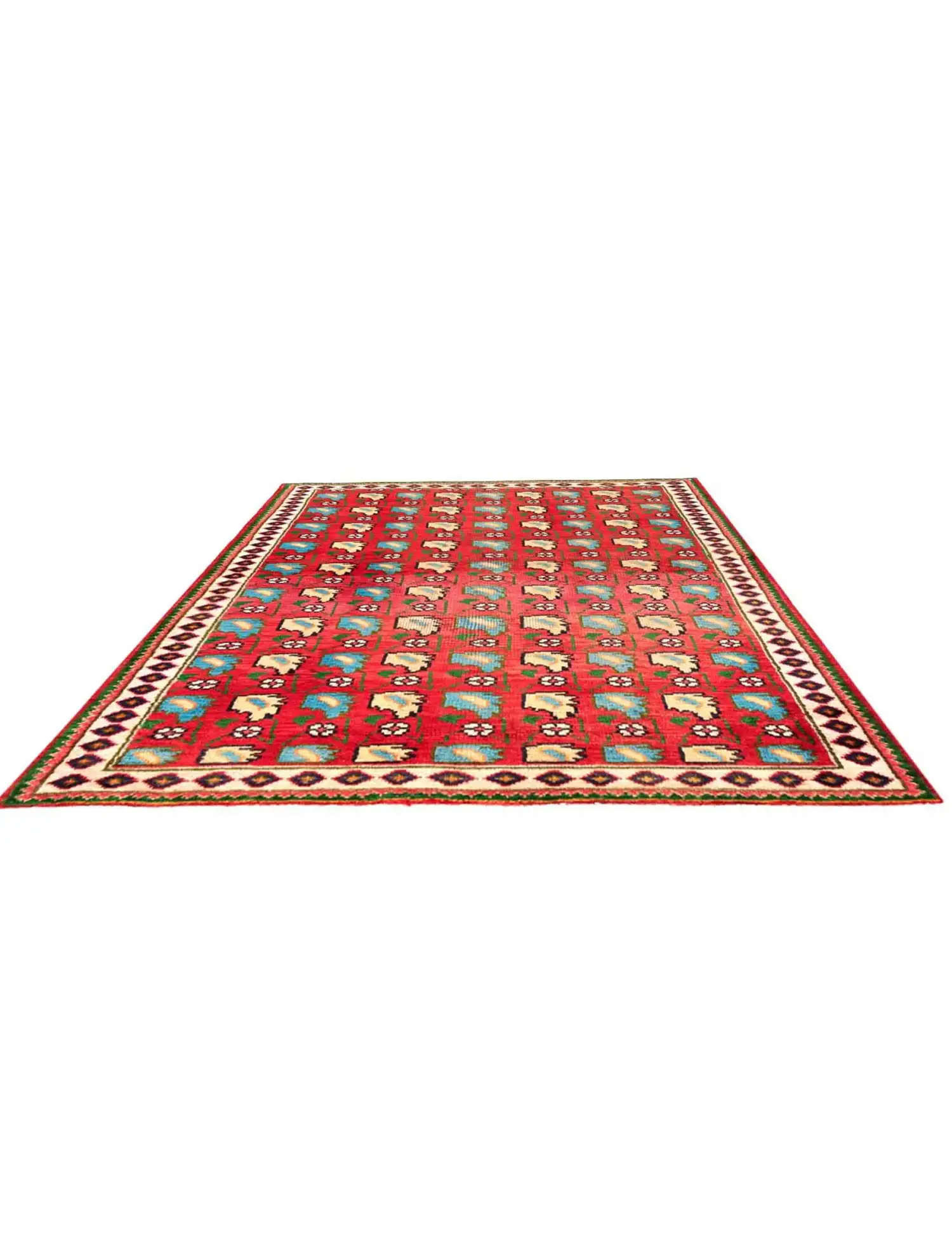 Rojo Persa Hamadan Patina 150 x 96 cm - Alfombra única hecha a mano