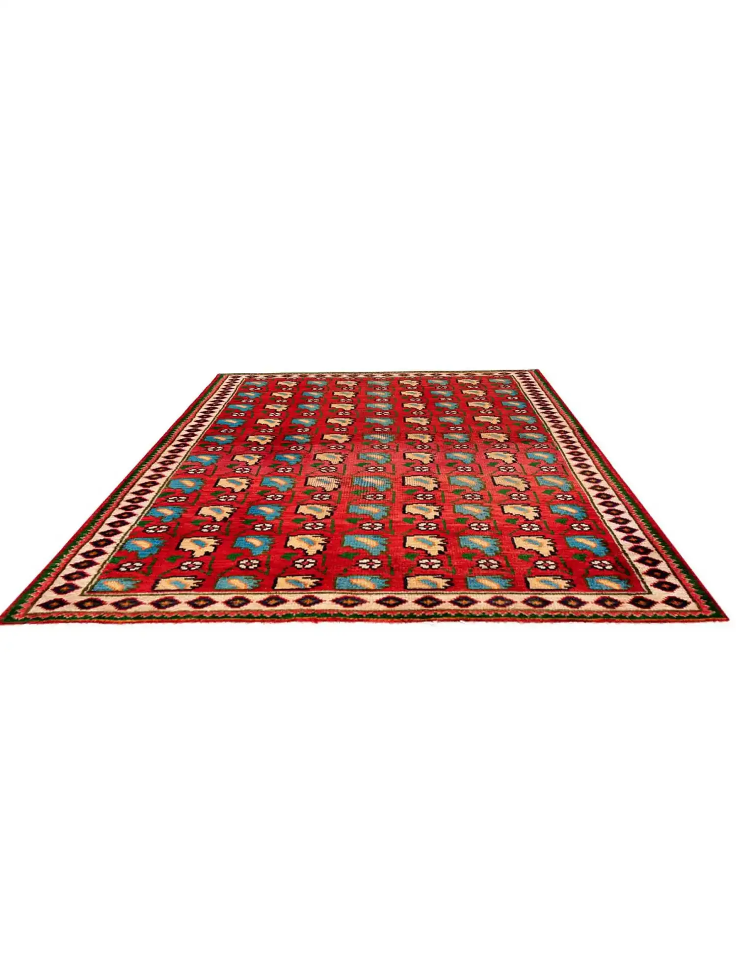 Rojo Persa Hamadan Patina 150 x 96 cm - Alfombra única hecha a mano