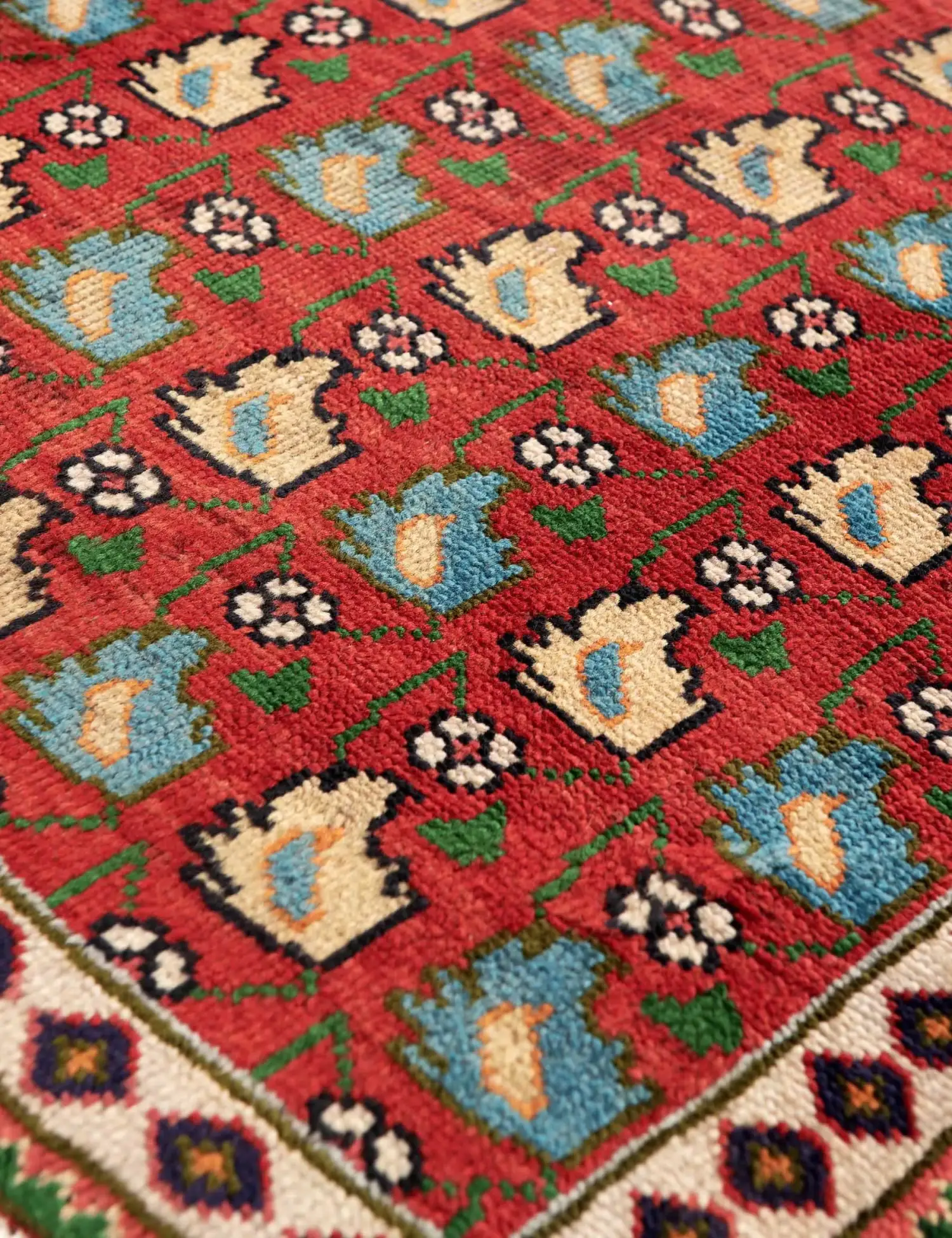 Rojo Persa Hamadan Patina 150 x 96 cm - Alfombra única hecha a mano