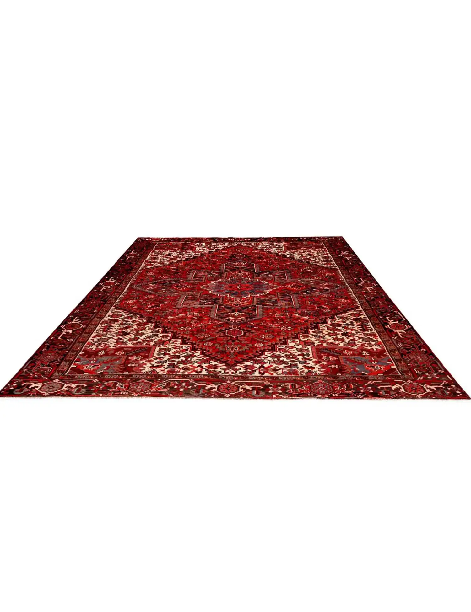 Rot Persien Heriz 323 x 266 cm - Einzigartiger handgefertigter Teppich
