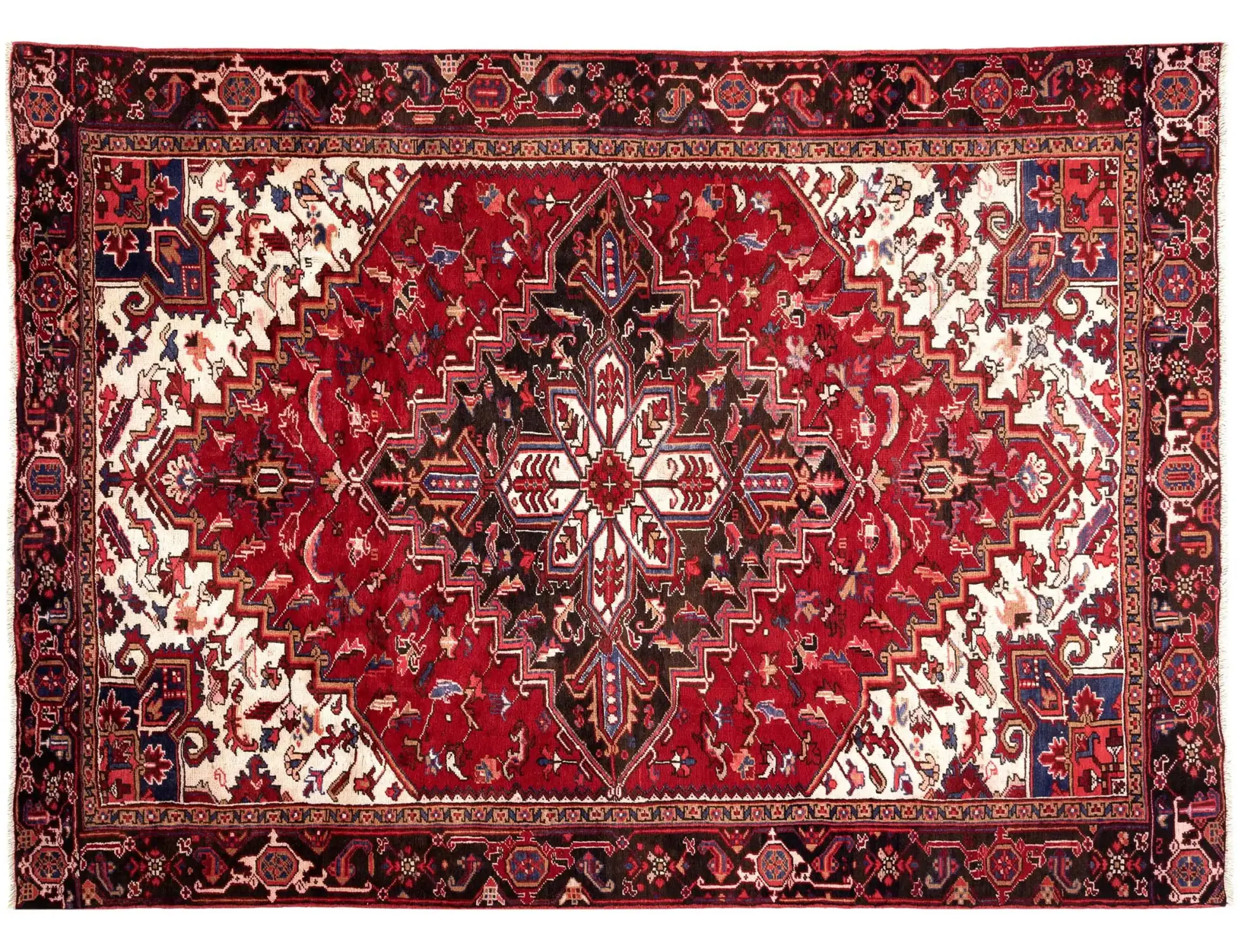 Rosso Persiano Heriz  282 x 204 cm - Tappeto unico fatto a mano