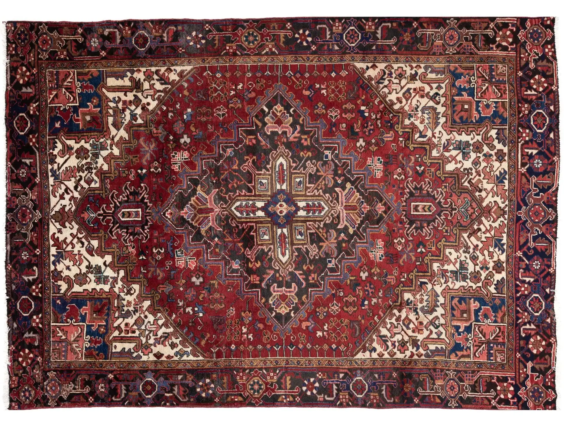 Röda Persien Heriz  270 x 193 cm - Unik handgjord matta
