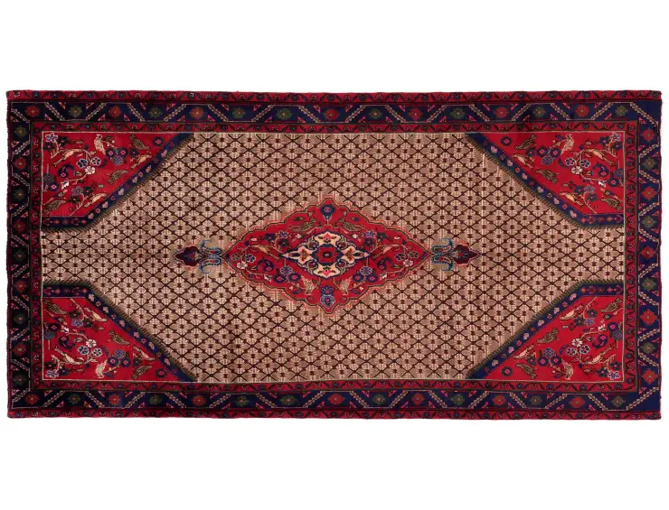Red  Persia Hamadan  290 x 150 cm