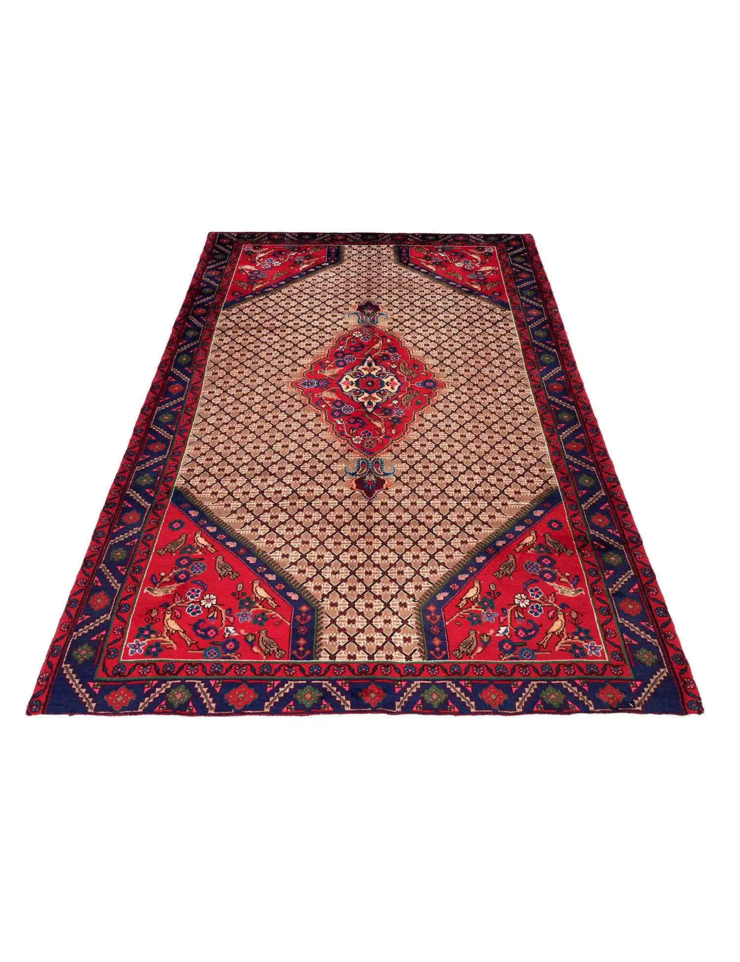 Rot Persien Hamadan 290 x 150 cm - Einzigartiger handgefertigter Teppich