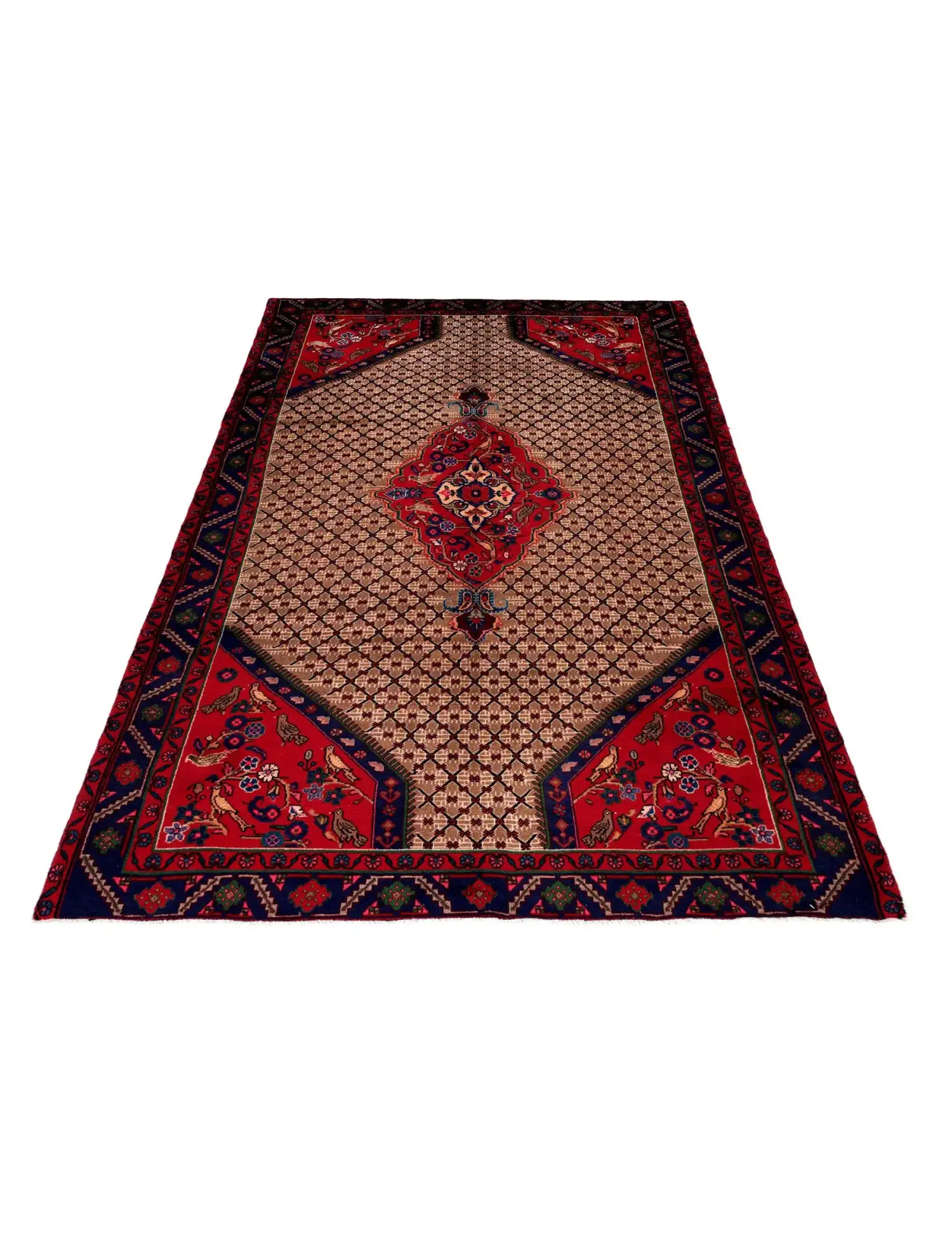 Rot Persien Hamadan 290 x 150 cm - Einzigartiger handgefertigter Teppich