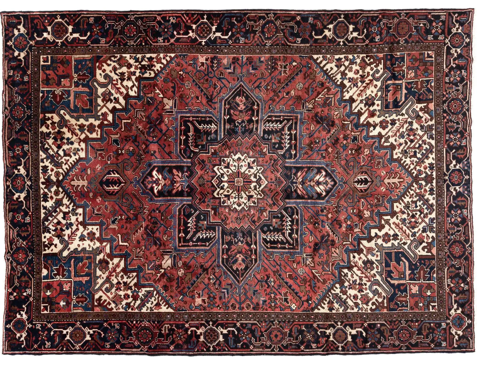 Röda Persien Heriz  317 x 233 cm - Unik handgjord matta