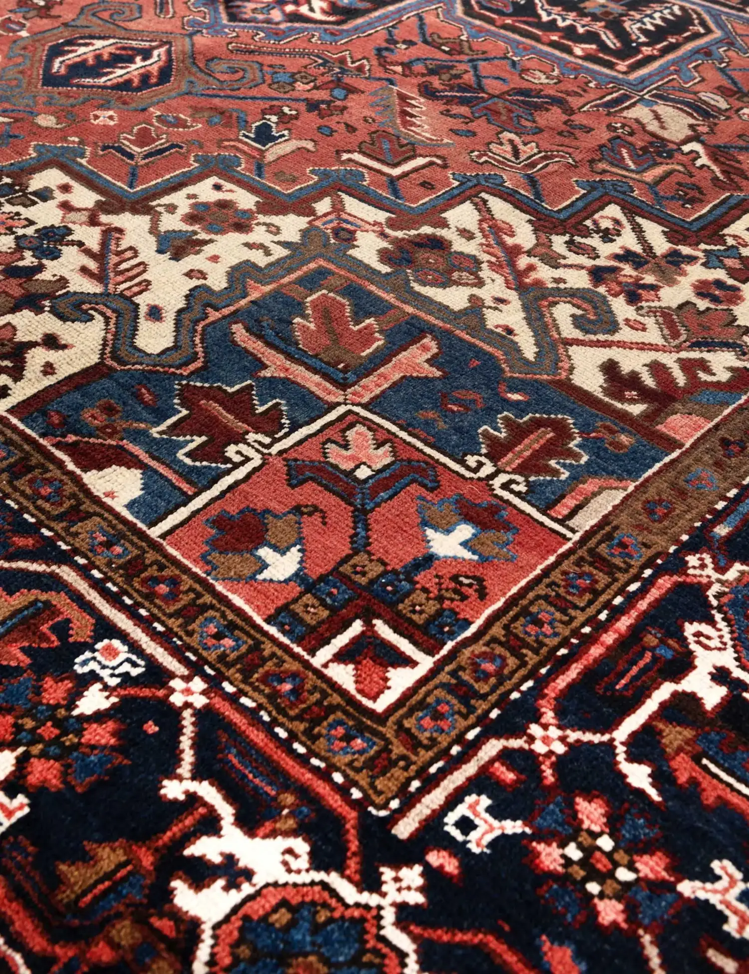 Rot Persien Heriz 317 x 233 cm - Einzigartiger handgefertigter Teppich