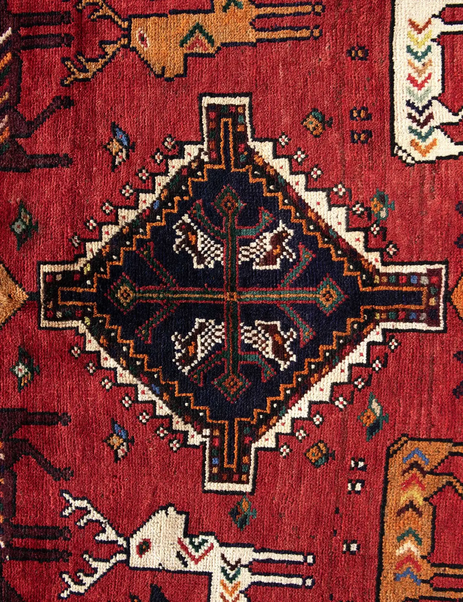 Rot Persien Shiraz 274 x 197 cm - Einzigartiger handgefertigter Teppich
