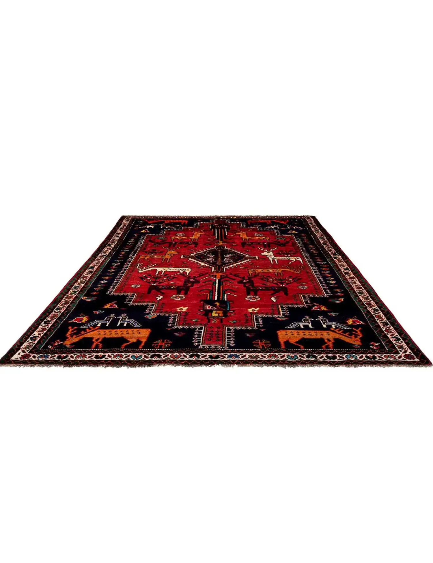 Rot Persien Shiraz 274 x 197 cm - Einzigartiger handgefertigter Teppich