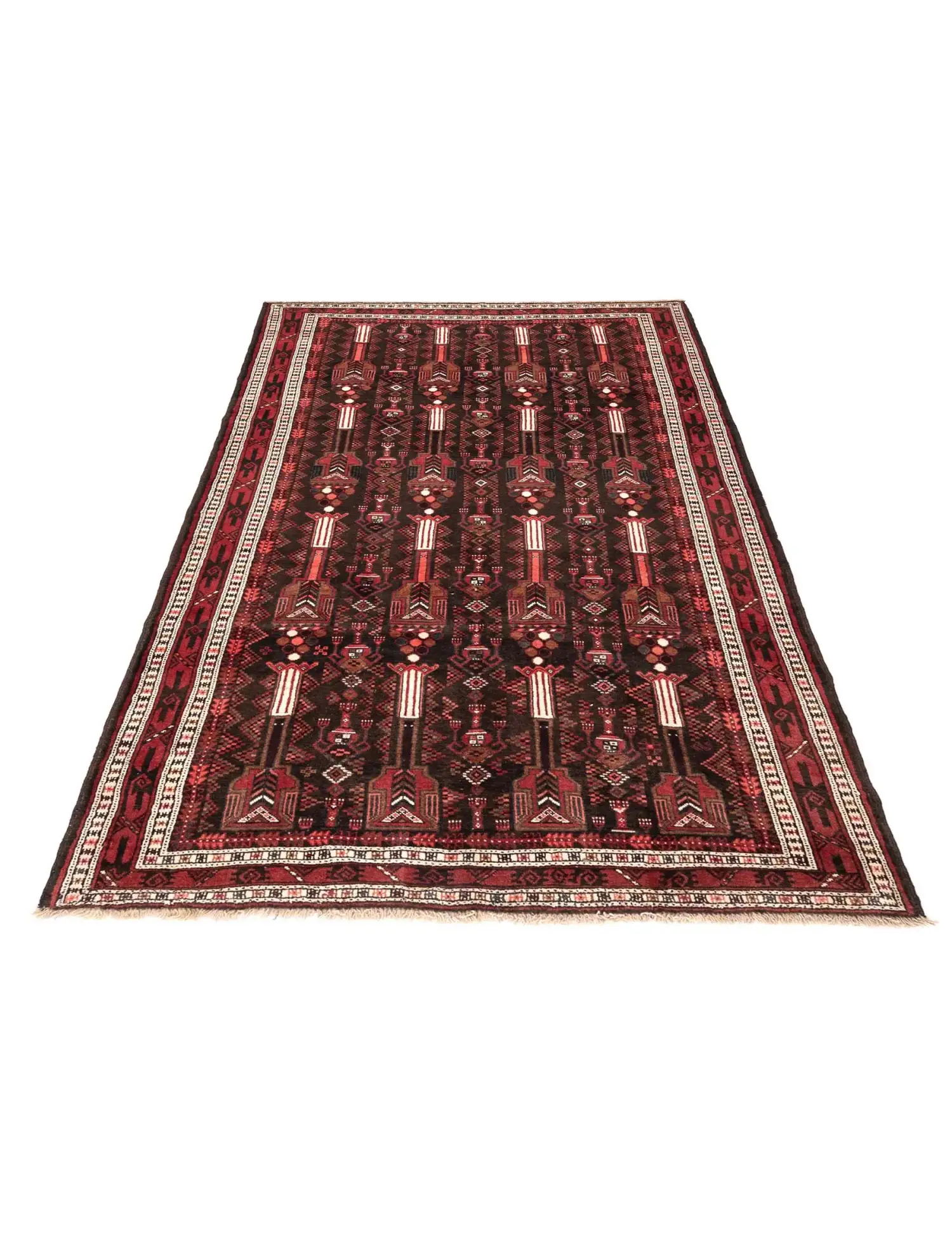Rouge Persan Hamadan 284 x 156 cm - Tapis fait main unique