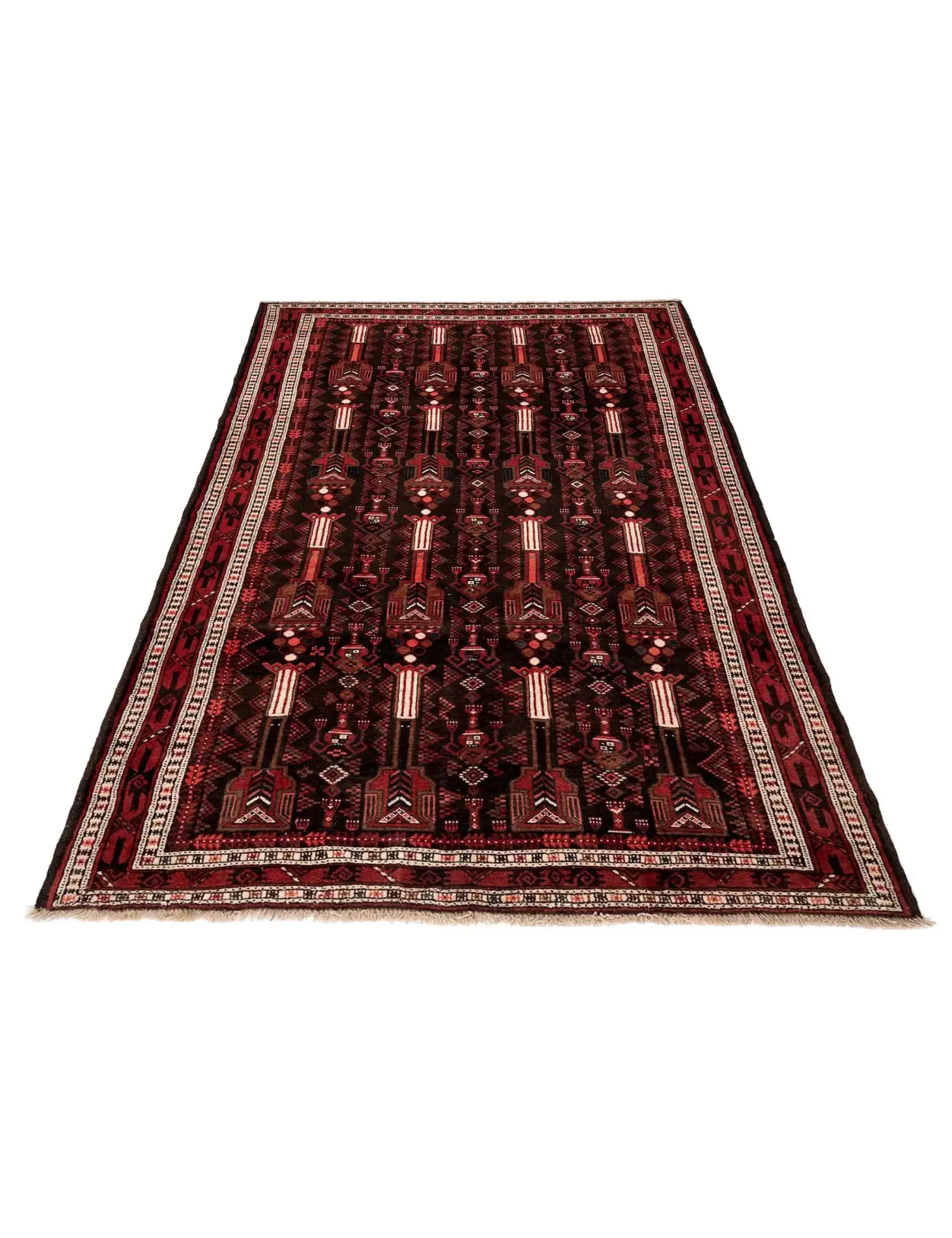 Rouge Persan Hamadan 284 x 156 cm - Tapis fait main unique