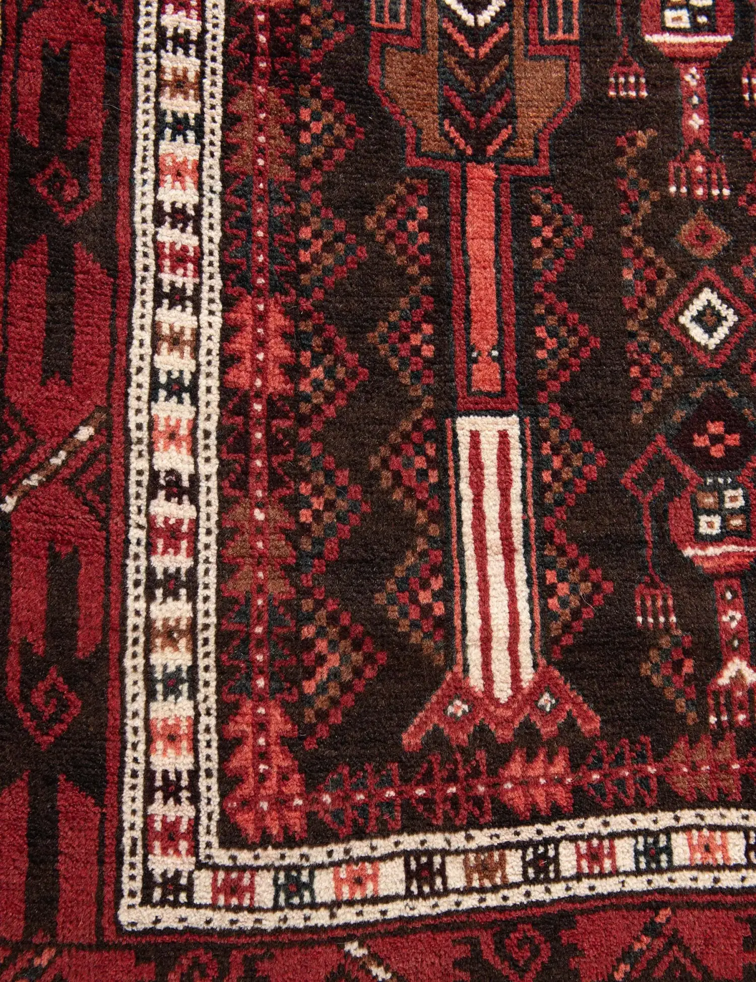 Rouge Persan Hamadan 284 x 156 cm - Tapis fait main unique