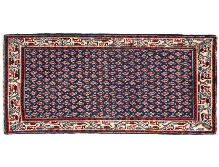 Blå Persien Hamadan 130 x 60 cm