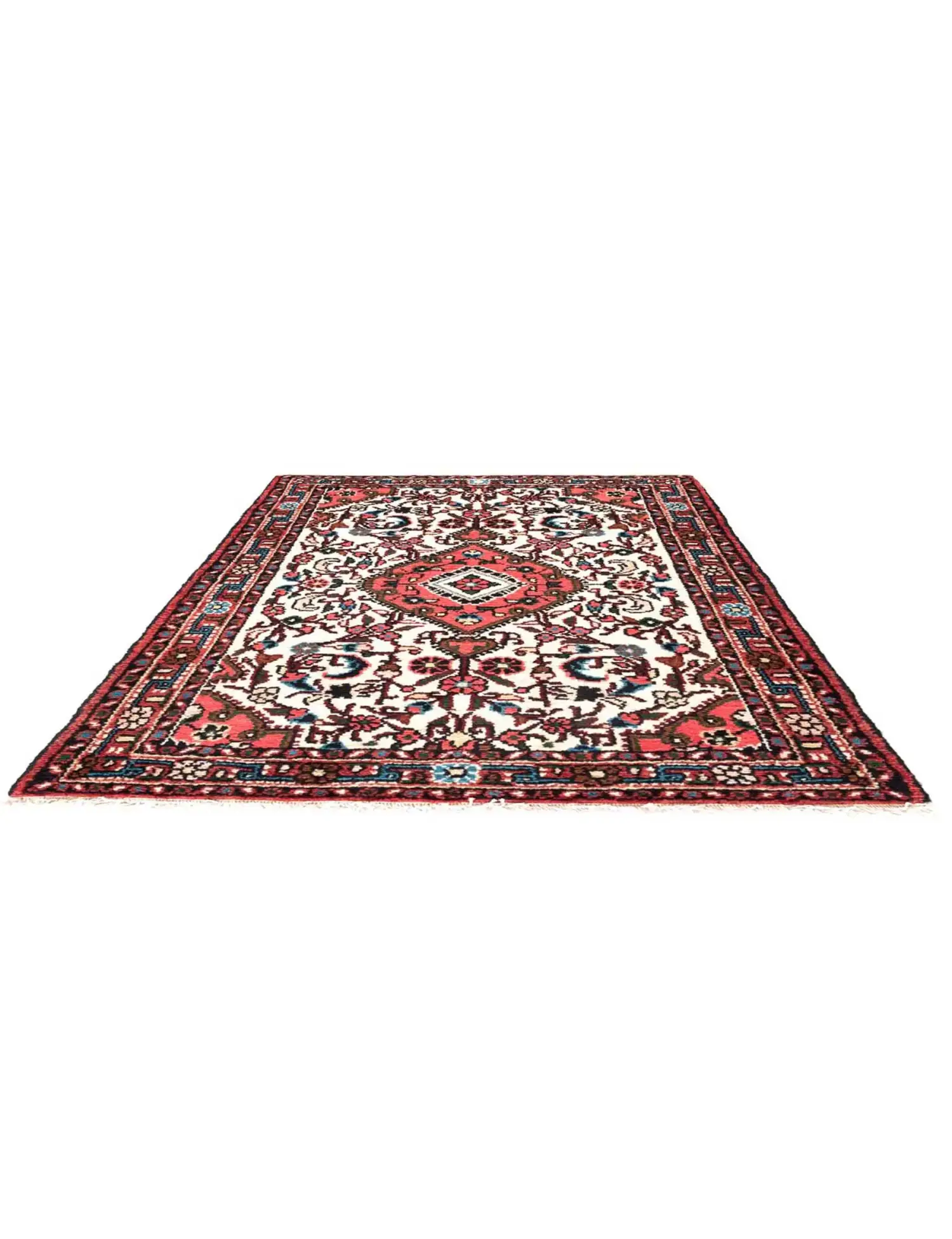 Beige Persien Hamadan 115 x 76 cm - Einzigartiger handgefertigter Teppich