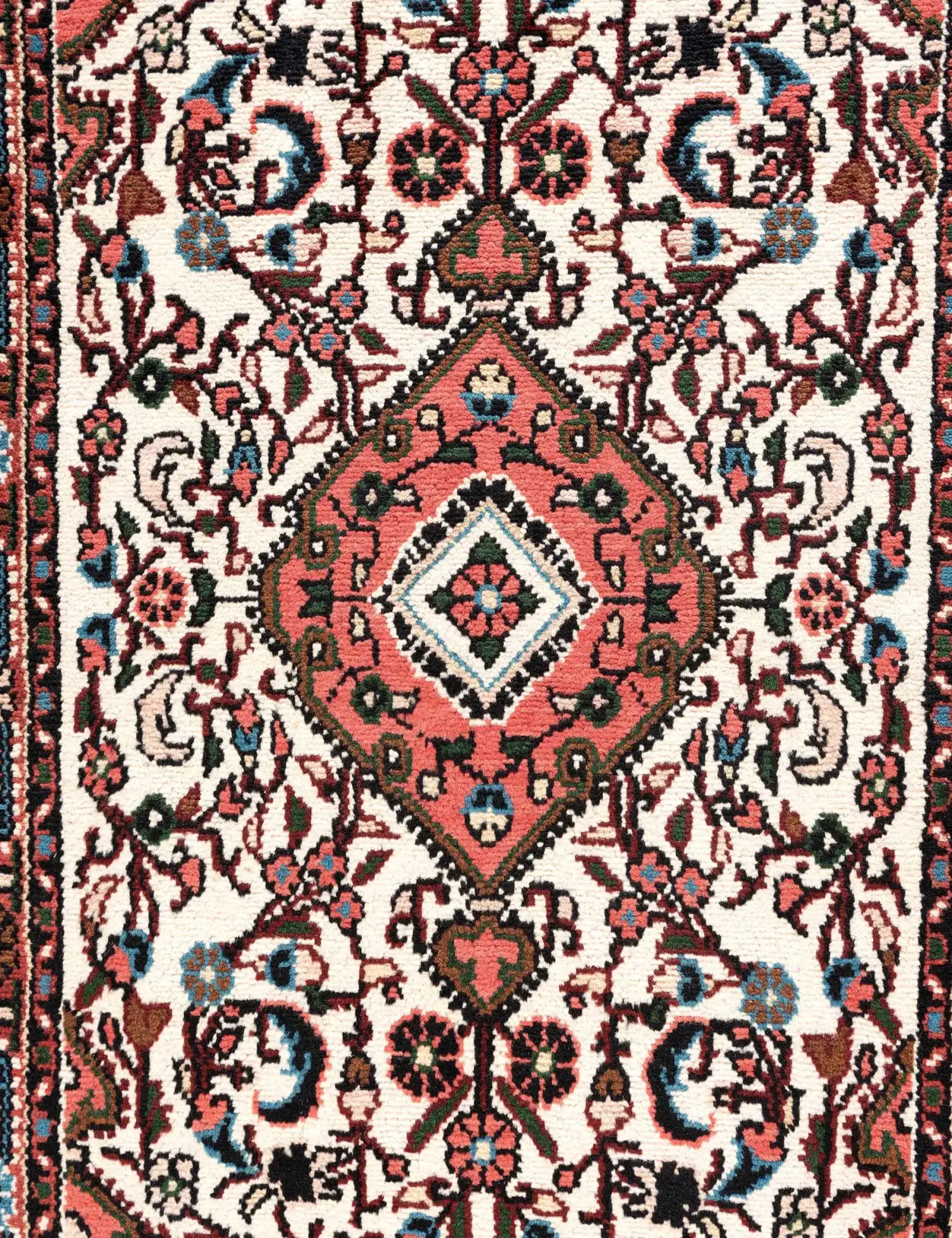 Beige Persien Hamadan 115 x 76 cm - Einzigartiger handgefertigter Teppich