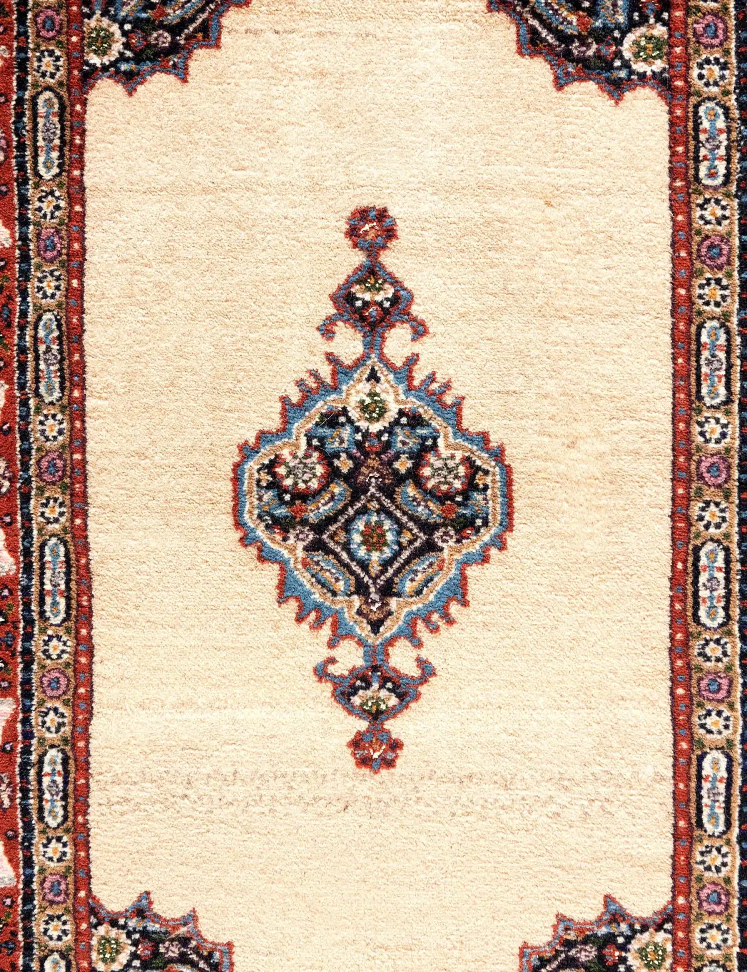 Grün Persien Moud 90 x 61 cm - Einzigartiger handgefertigter Teppich