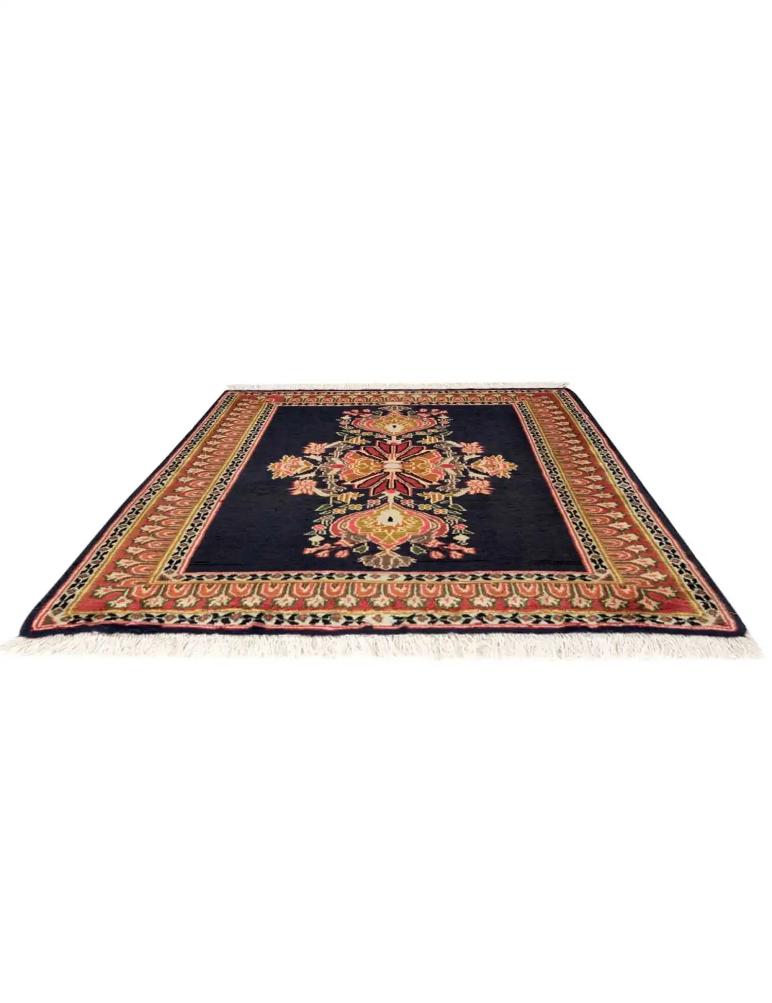 Blau Persien Keshan 86 x 65 cm - Einzigartiger handgefertigter Teppich