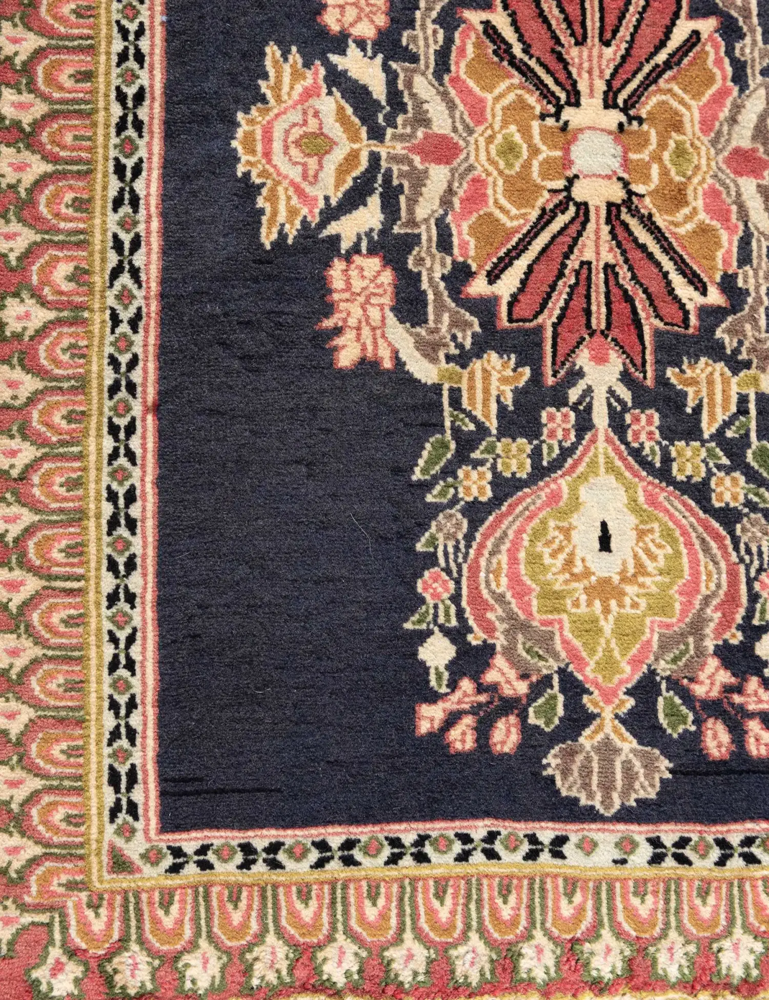 Blau Persien Keshan 86 x 65 cm - Einzigartiger handgefertigter Teppich