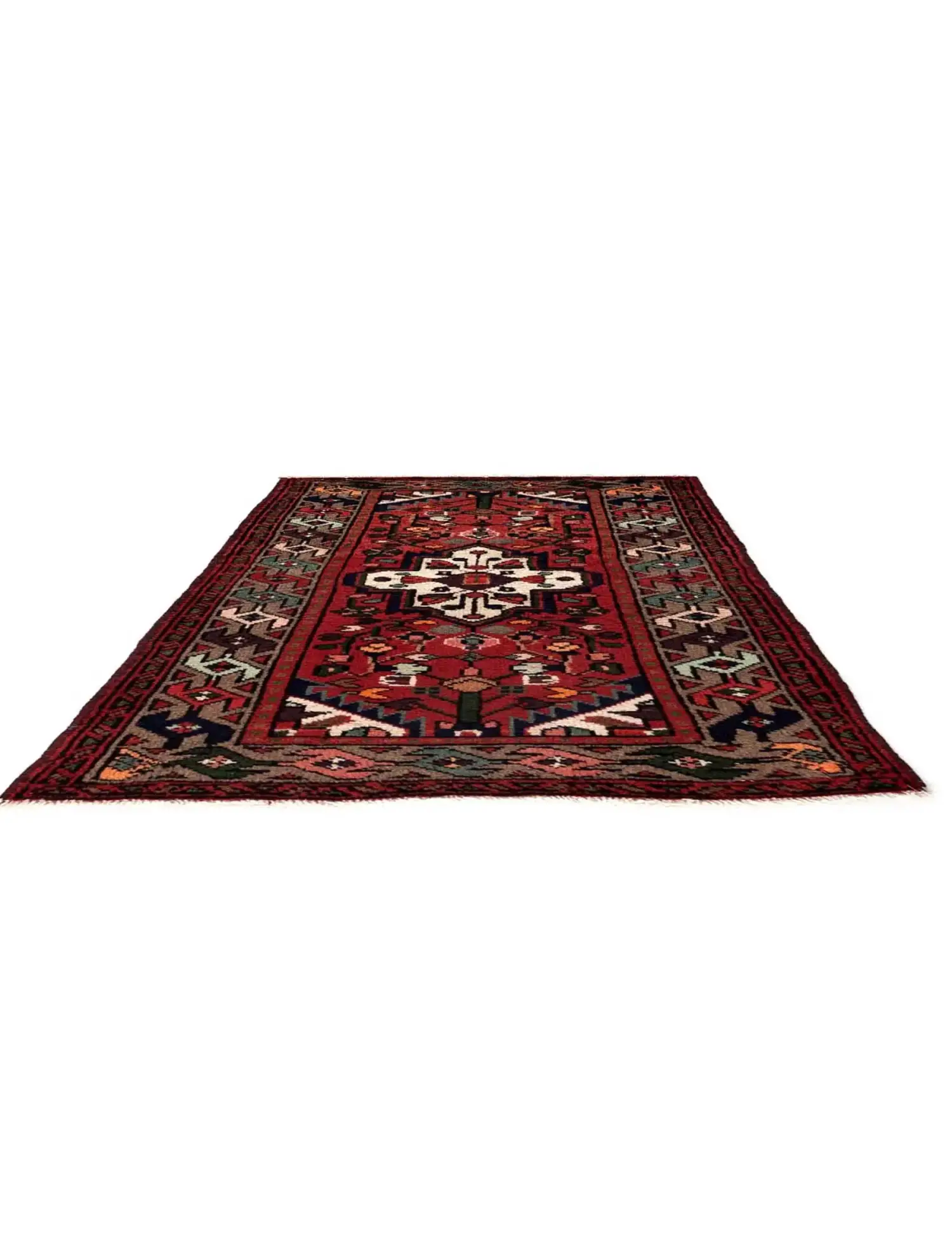 Rot Persien Hamadan 114 x 64 cm - Einzigartiger handgefertigter Teppich
