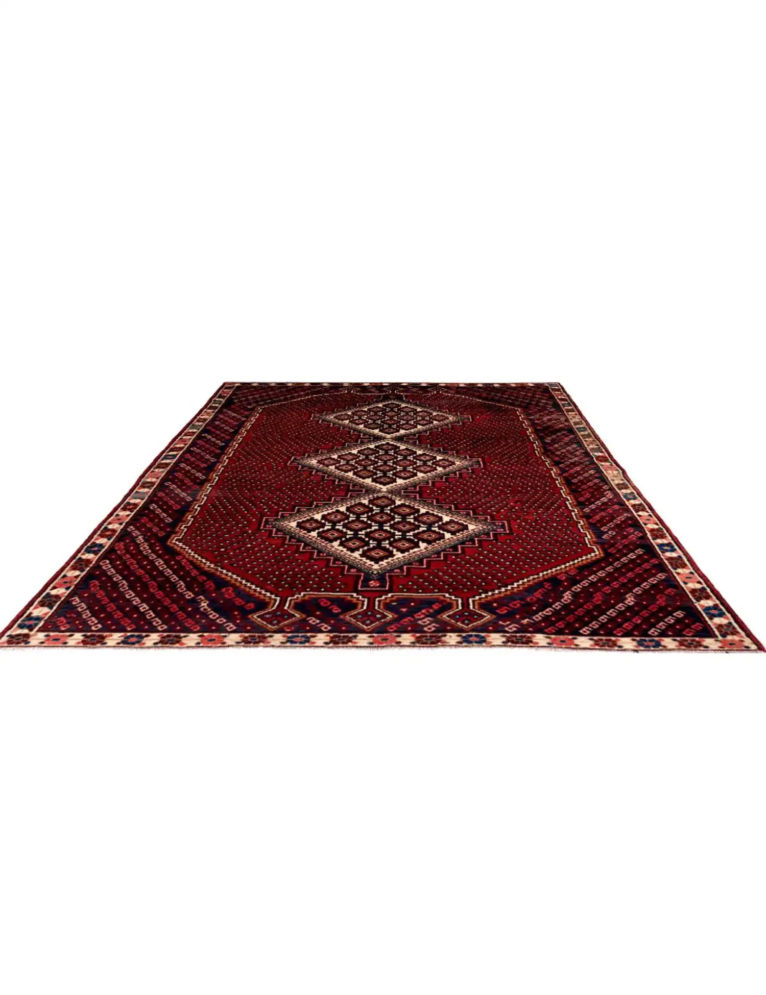 Rot Persien Hamadan 255 x 150 cm - Einzigartiger handgefertigter Teppich