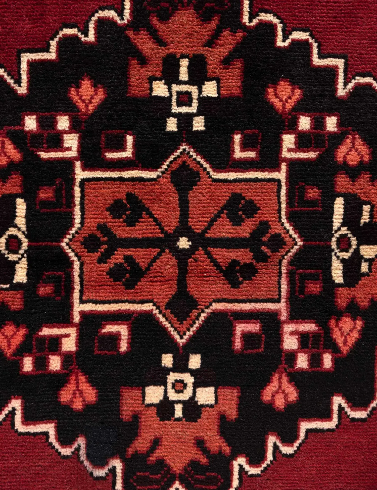 Rot Persien Hamadan 196 x 117 cm - Einzigartiger handgefertigter Teppich