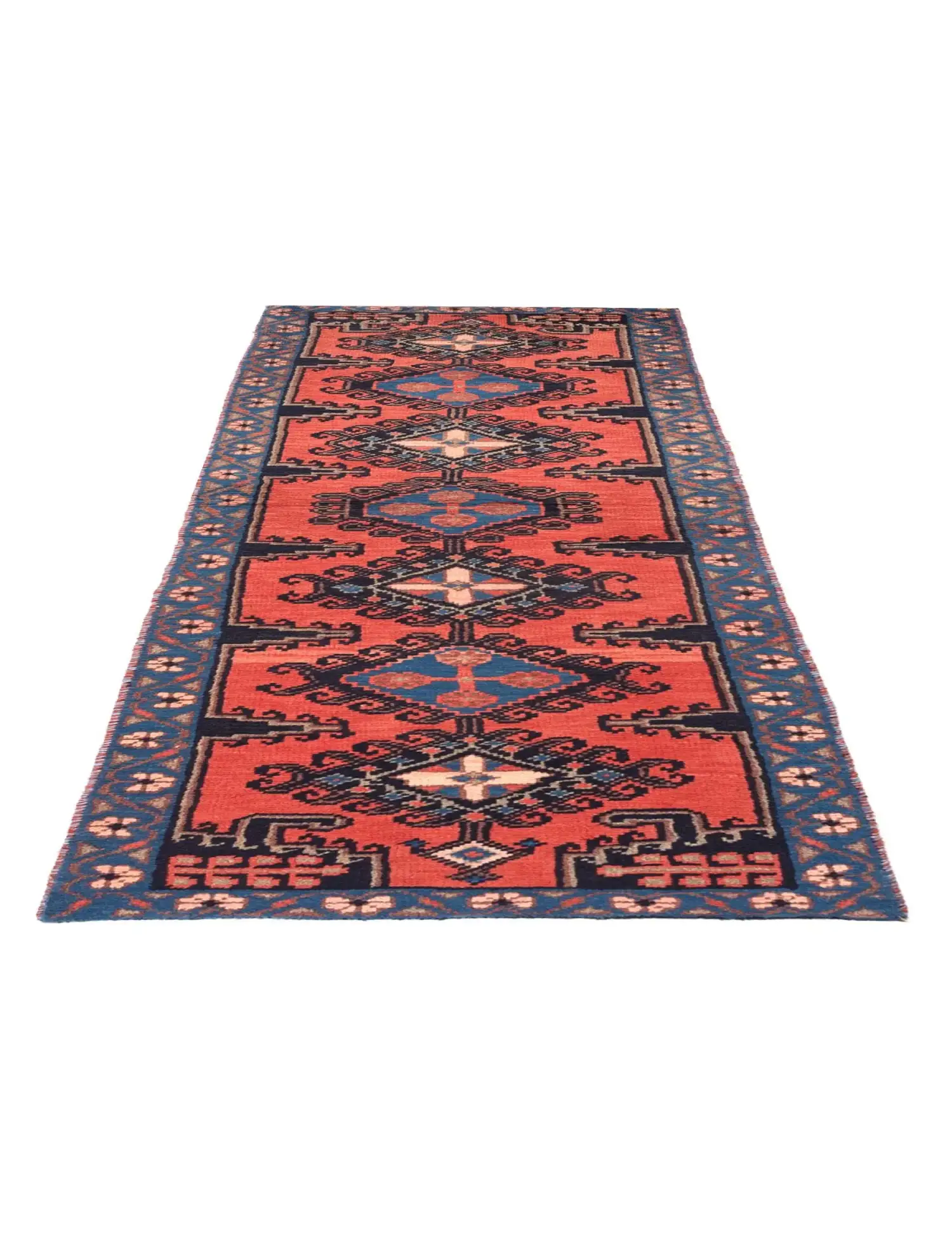 Rot Persien Vis 213 x 54 cm - Einzigartiger handgefertigter Teppich