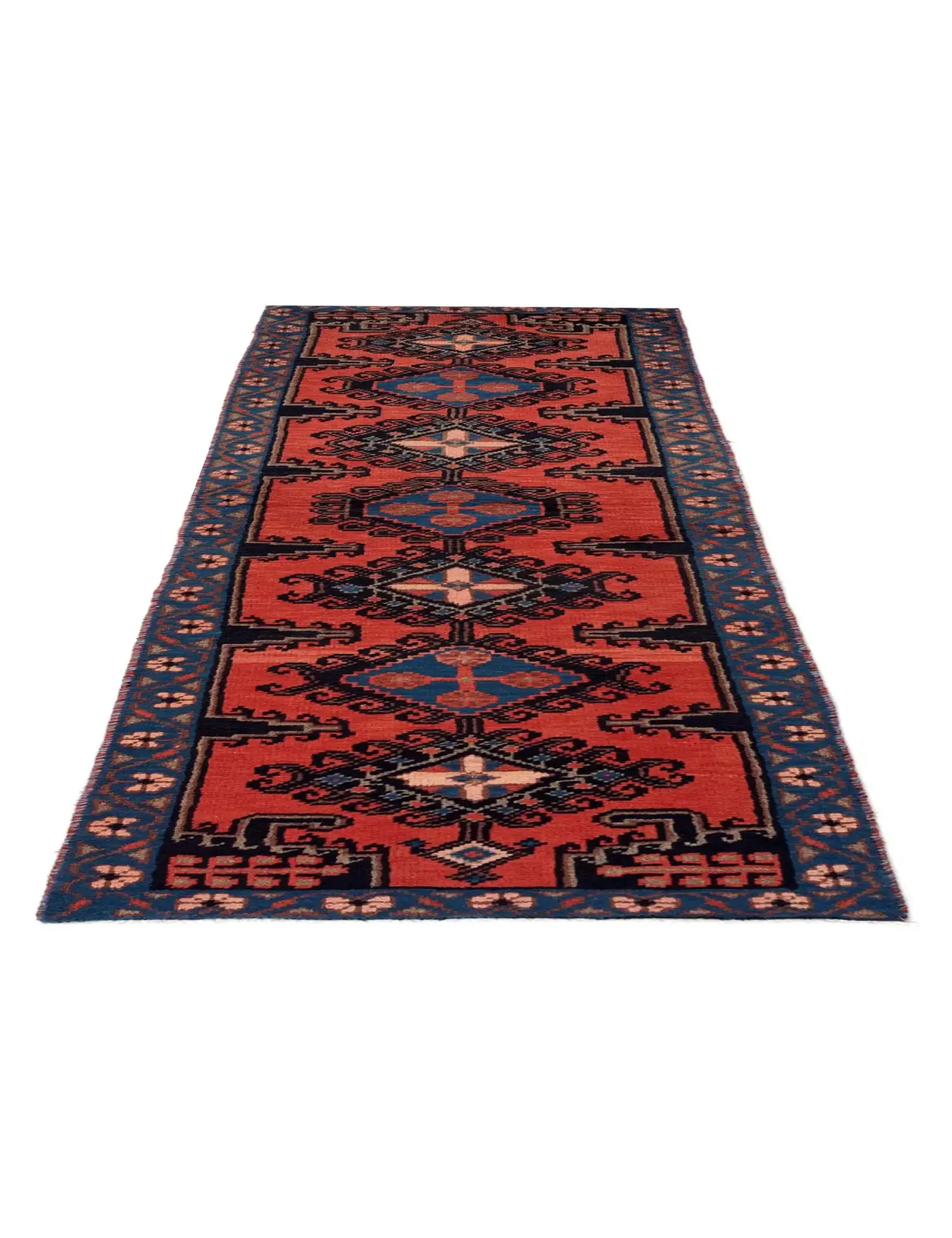 Rot Persien Vis 213 x 54 cm - Einzigartiger handgefertigter Teppich