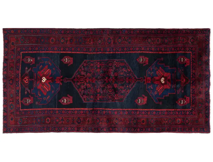 Blå Persien Hamadan 255 x 178 cm