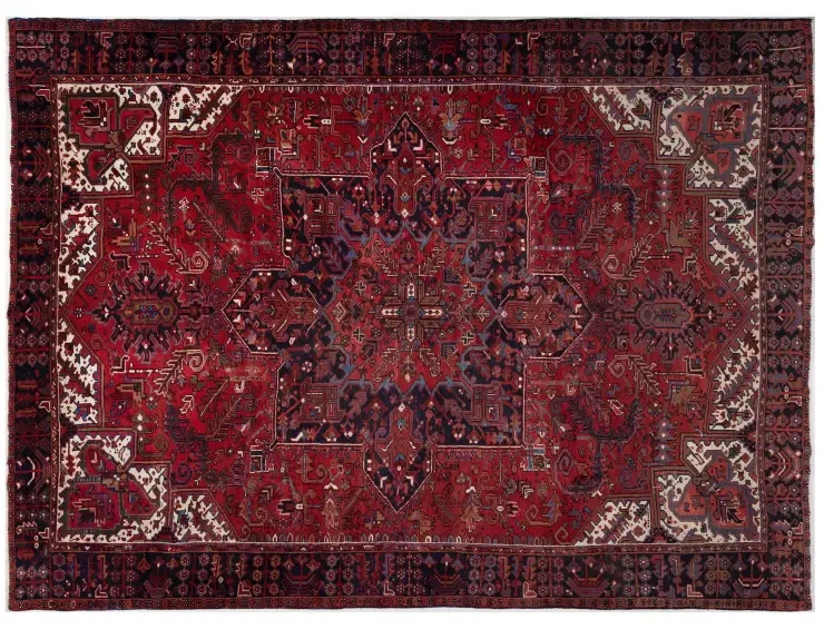 Rød Persien Heriz 386 x 302 cm