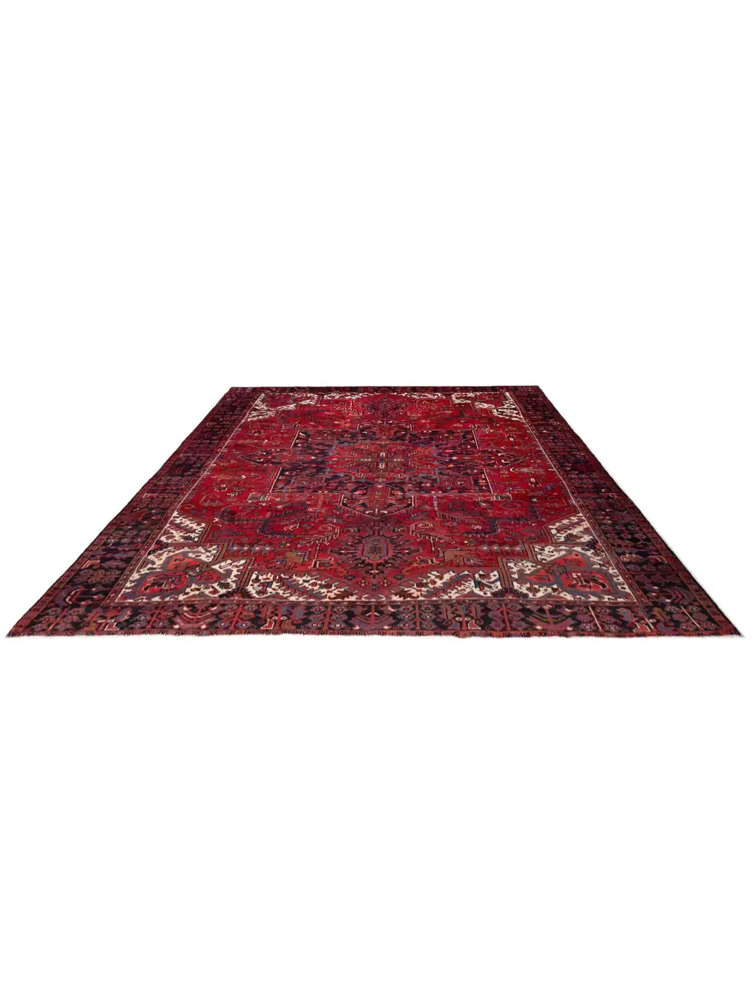 Rot Persien Heriz 386 x 302 cm - Einzigartiger handgefertigter Teppich
