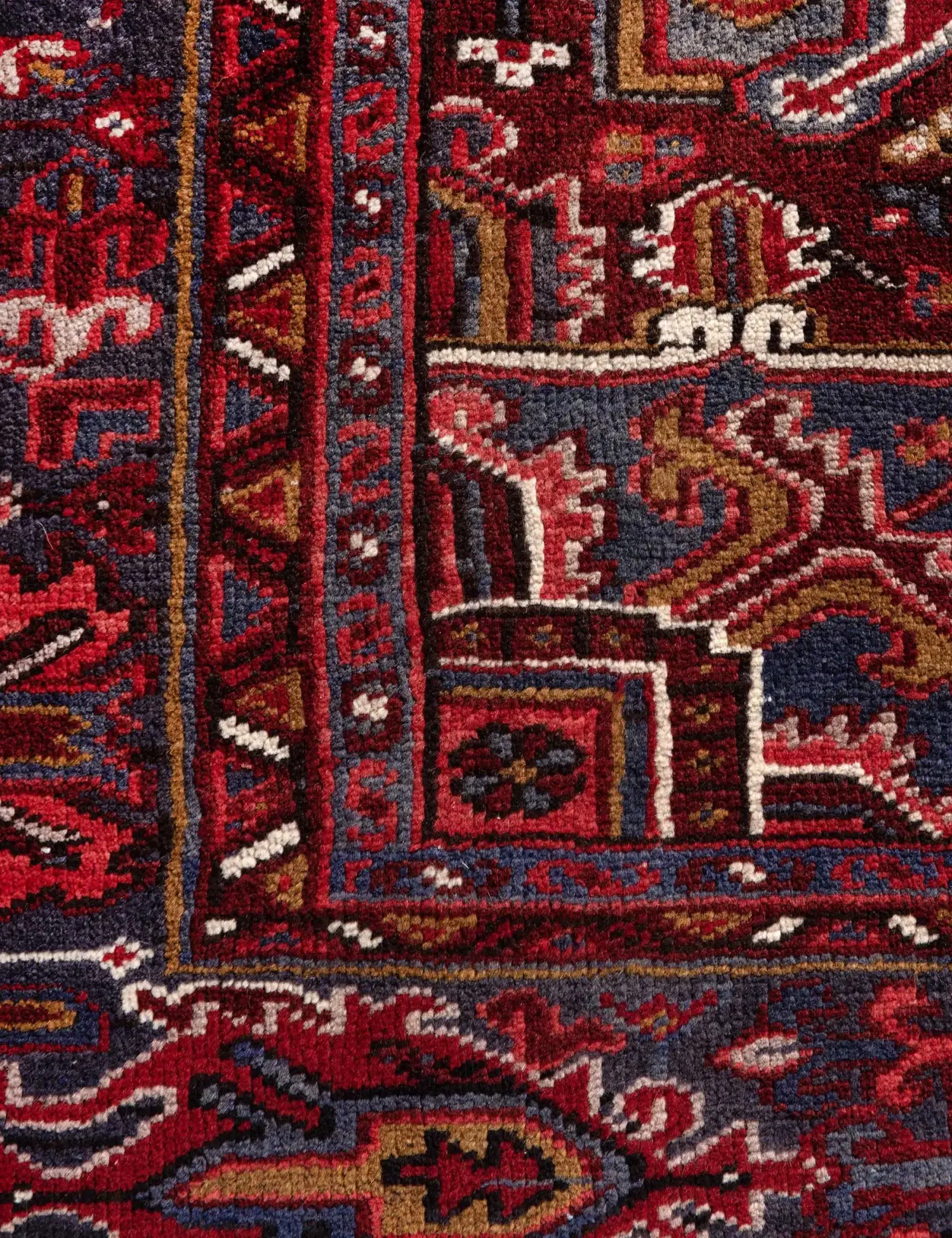 Rouge Persan Heriz  386 x 315 cm - Tapis fait main unique