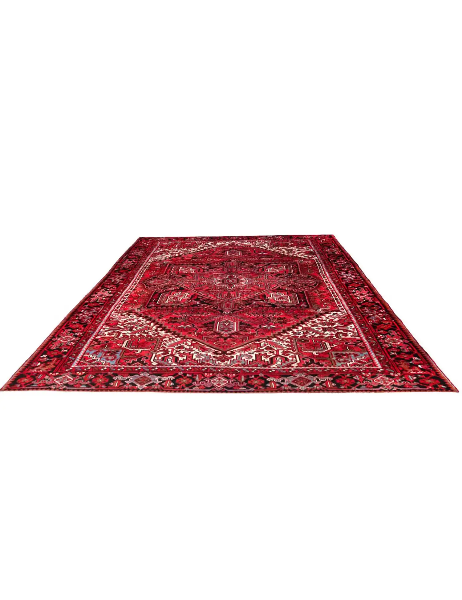 Rot Persien Heriz 390 x 300 cm - Einzigartiger handgefertigter Teppich