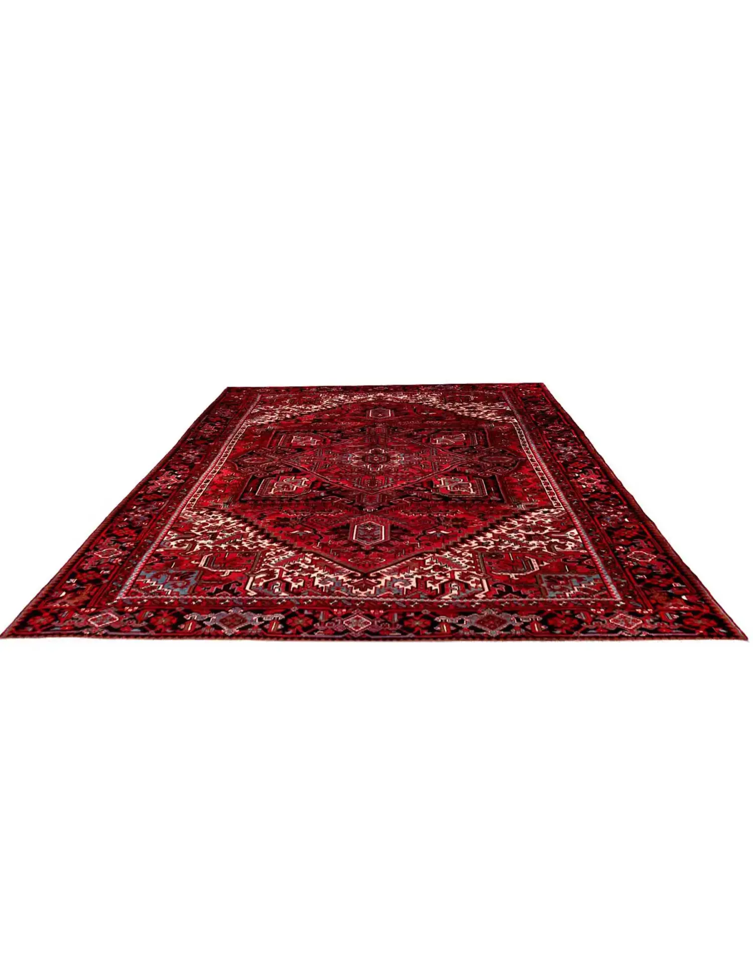 Rot Persien Heriz 390 x 300 cm - Einzigartiger handgefertigter Teppich