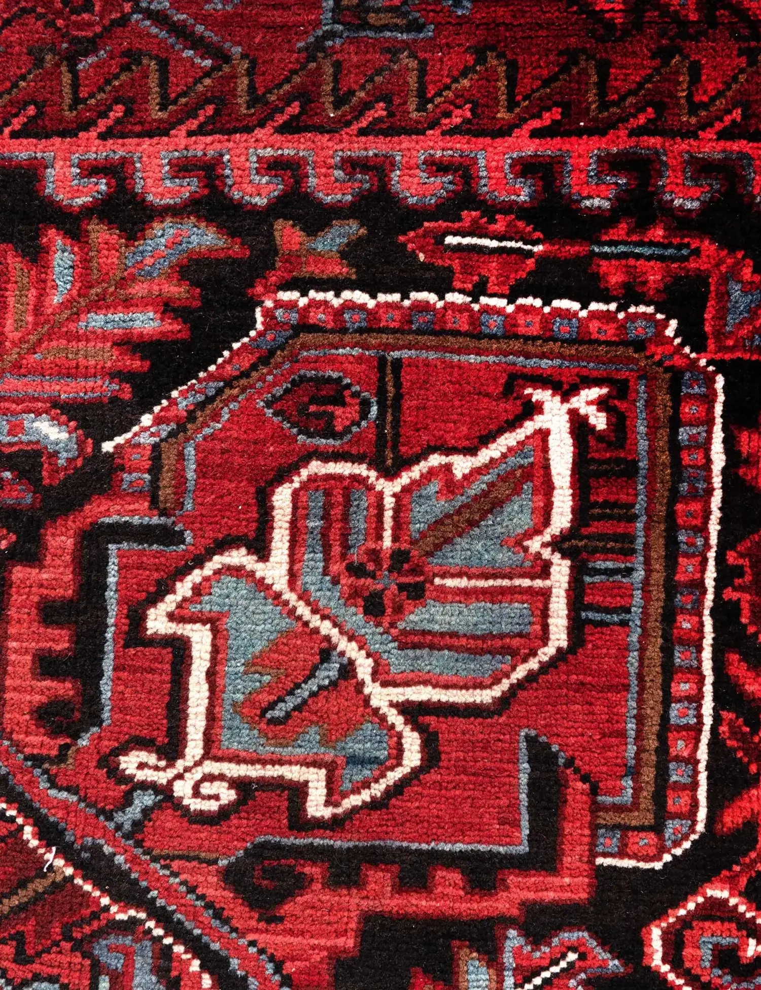 Rot Persien Heriz 390 x 300 cm - Einzigartiger handgefertigter Teppich