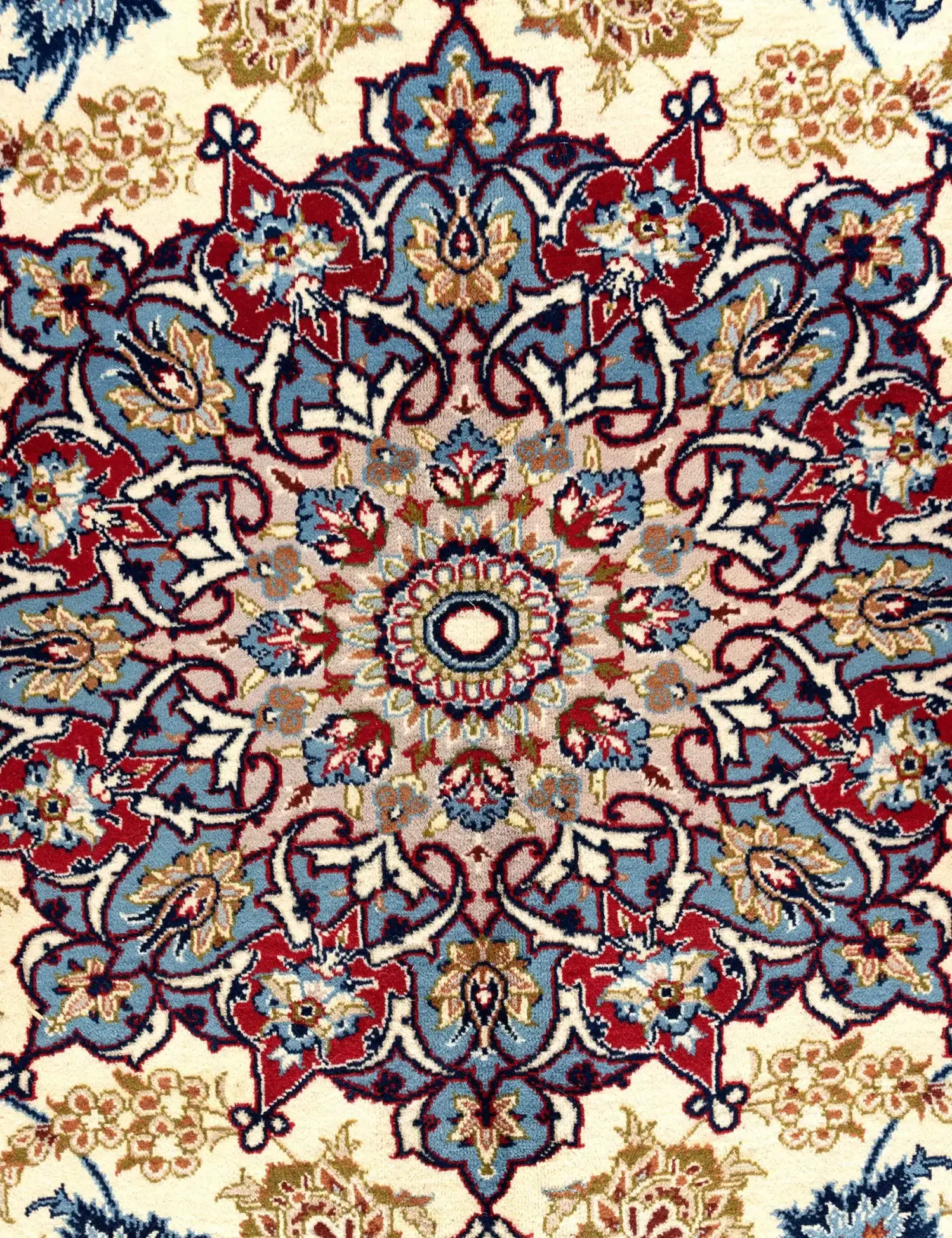 Beige Persa Keshan 423 x 305 cm - Alfombra única hecha a mano