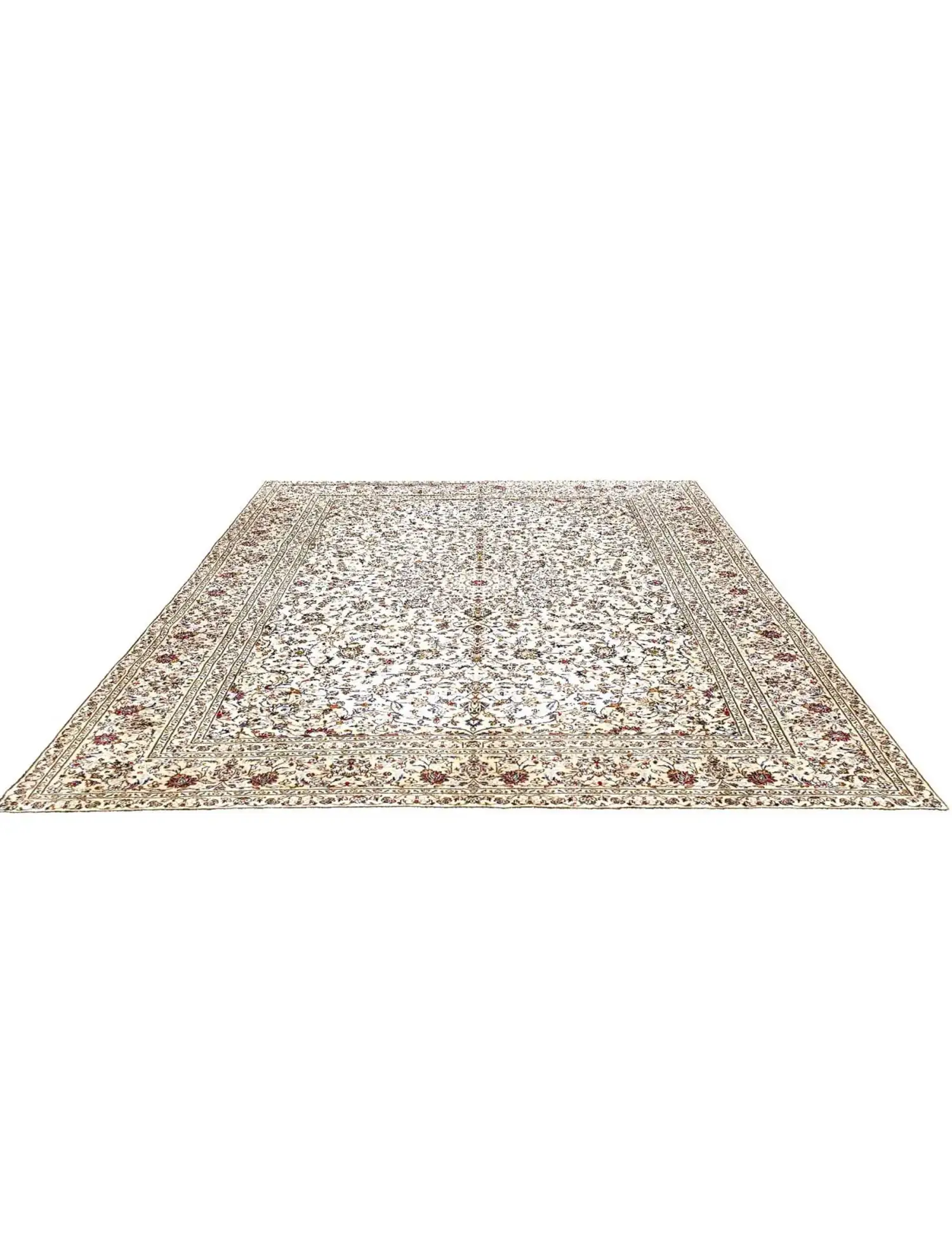 Beige Persia Kashan Patina 392 x 289 cm - Ainutlaatuinen käsintehty matto