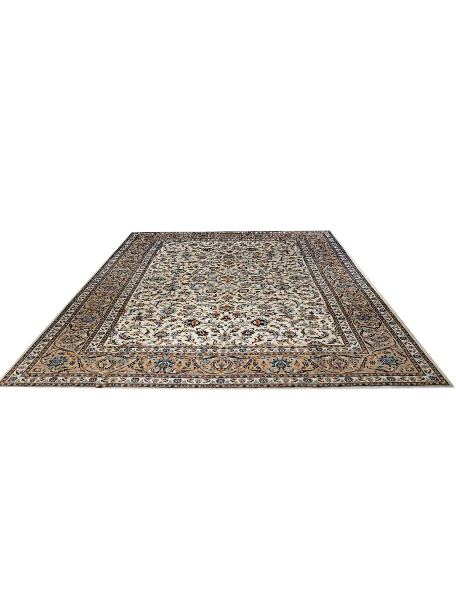 Beige persia Keshan Patina  348 x 275 cm - Unikt håndlaget teppe