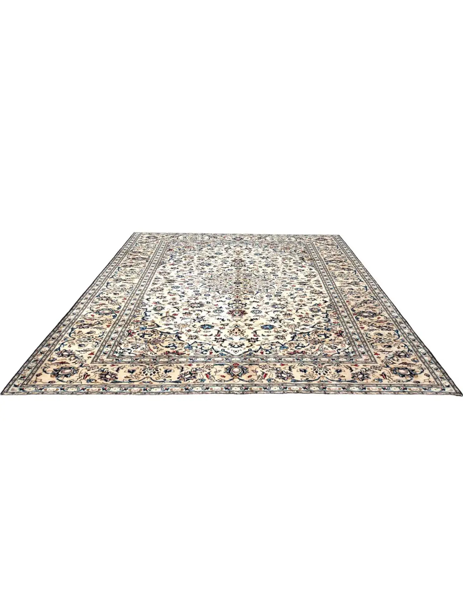 Beige Persiano Kashan Patina 295 x 195 cm - Tappeto unico fatto a mano