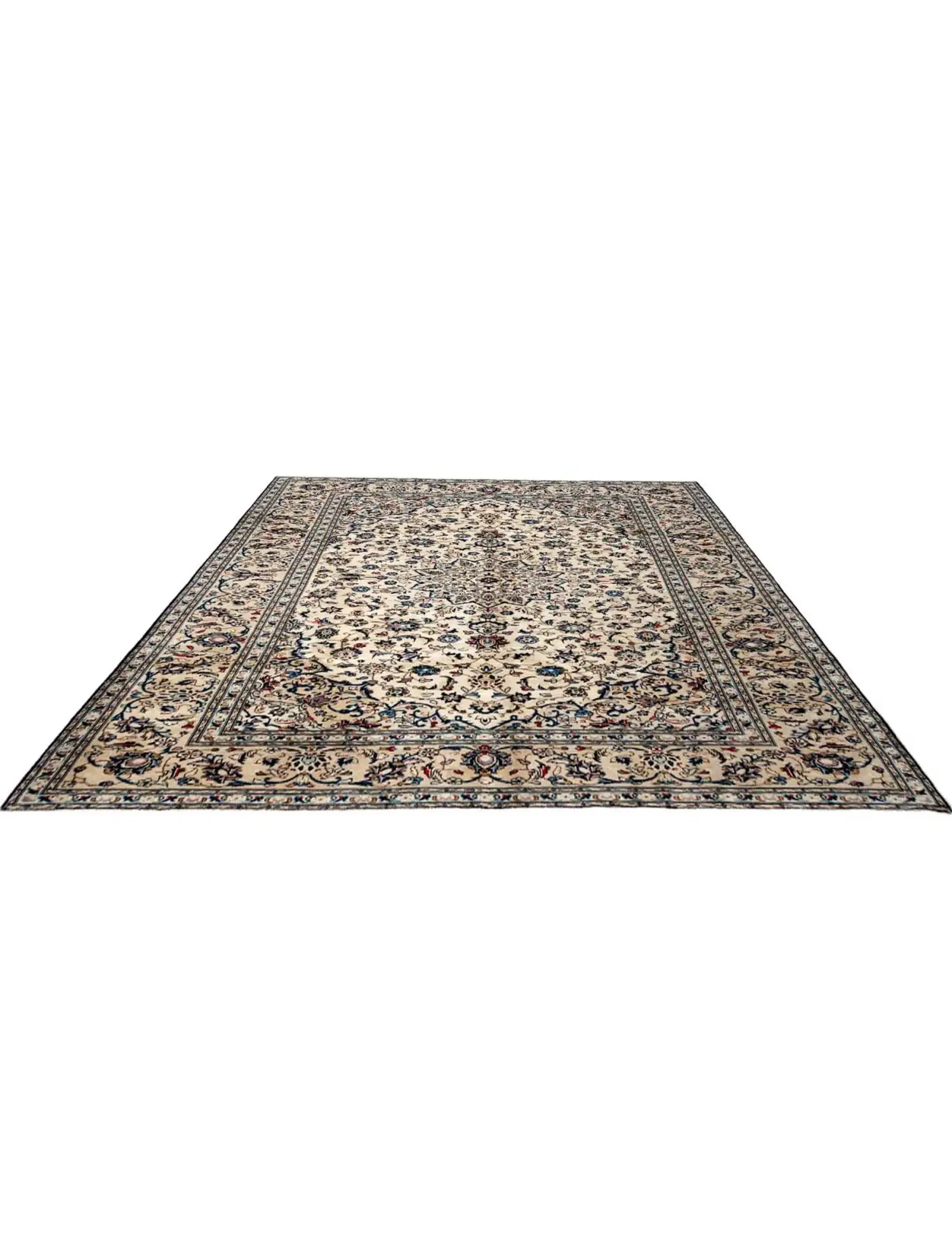 Beige Persiano Kashan Patina 295 x 195 cm - Tappeto unico fatto a mano