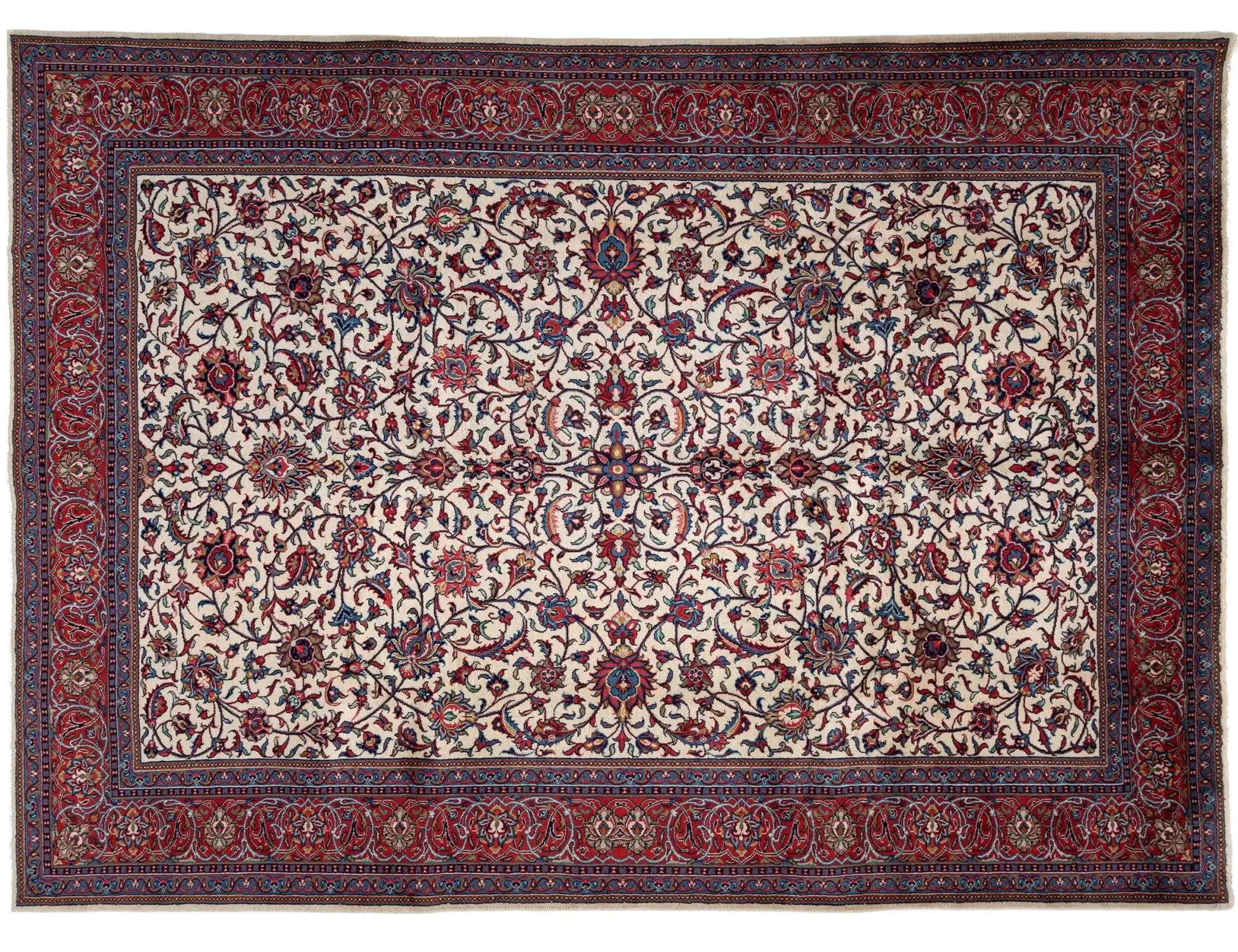 Beige Persien Sarouk Patina 338 x 243 cm - Einzigartiger handgefertigter Teppich
