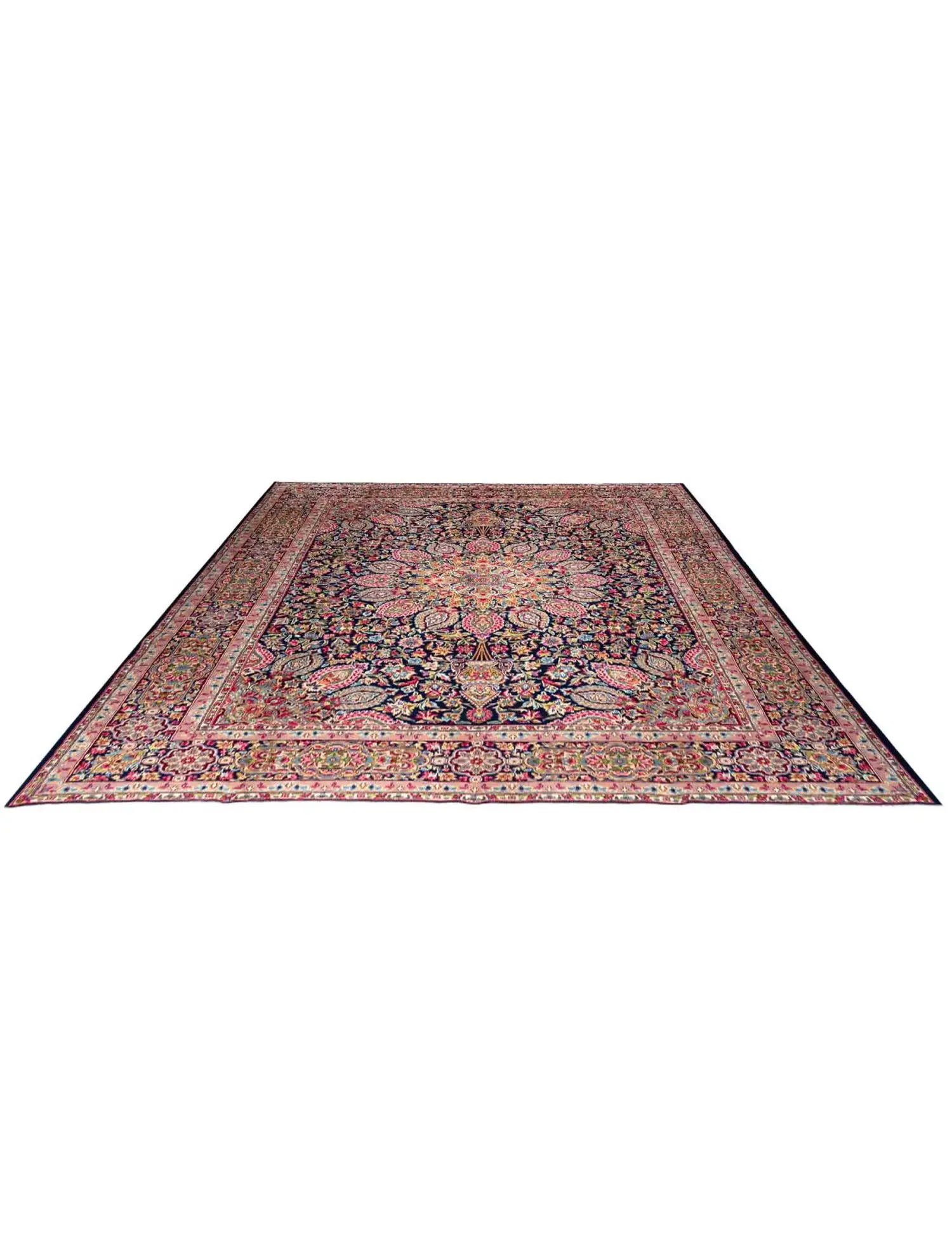 Blue Persia Kerman 388 x 297 cm - Unique Handmade Carpet