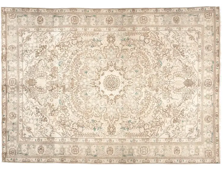 Beige Persiano Tappeto vintage 297 x 202 cm