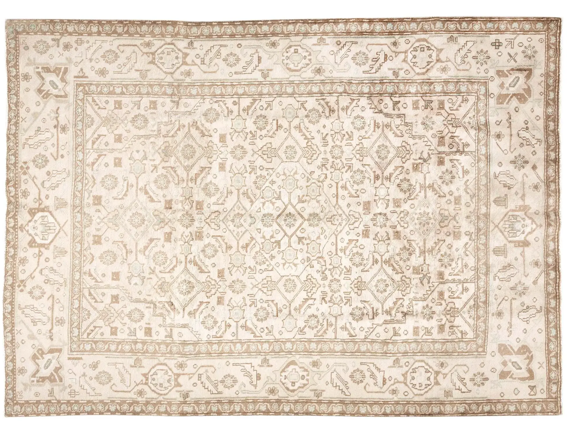 Beige Persien Persischer Vintage Teppich 280 x 193 cm