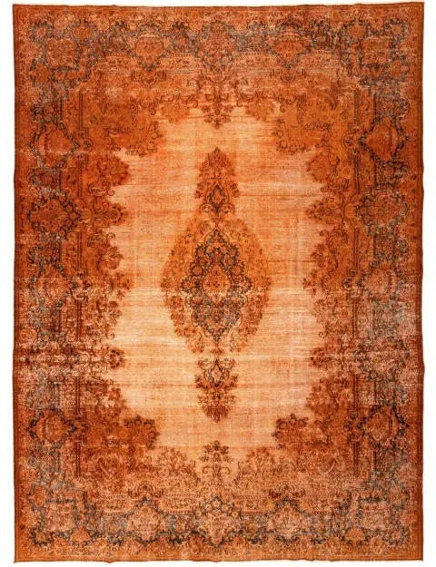 Orange Persien Persischer Vintage Teppich  367 x 273 cm