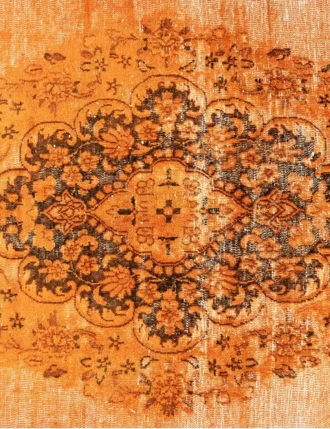 Orange Persien Persischer Vintage Teppich  367 x 273 cm