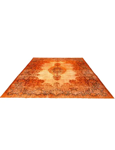 Orange Persien Persischer Vintage Teppich  367 x 273 cm