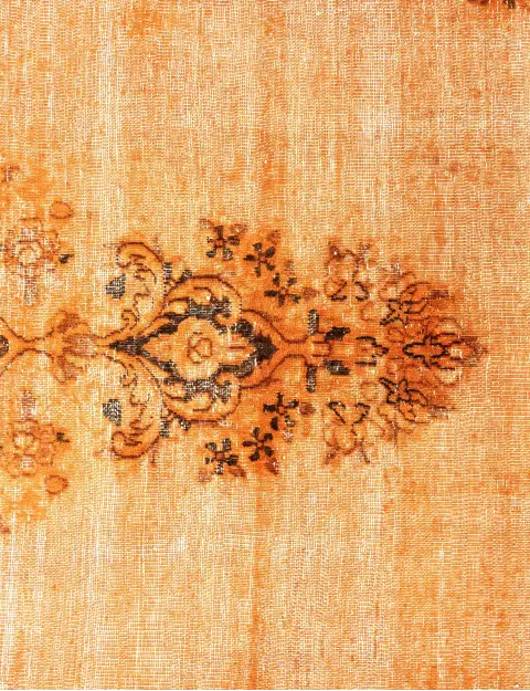 Orange Persien Persischer Vintage Teppich  367 x 273 cm