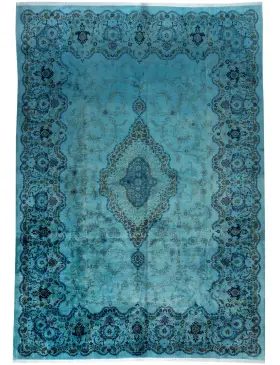 Turquoise Persan Tapis Persan vintage  450 x 310 cm