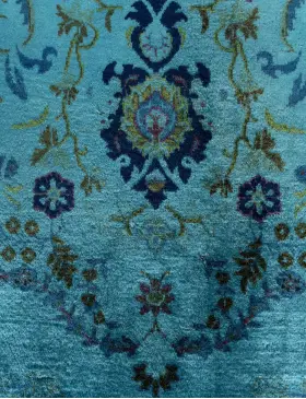 Turquoise Persan Tapis Persan vintage  450 x 310 cm