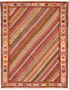 Persische Seide Kelim 204 x 115 mehrfarbig